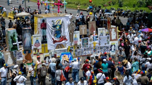 réalité vénézuélienne : manifestation de l'opposition
